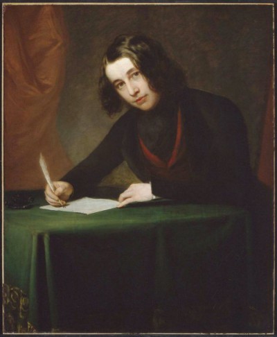 Charles Dickens i 1842, året før udgivelsen af “Et juleeventyr” (portræt af Francis Alexander).